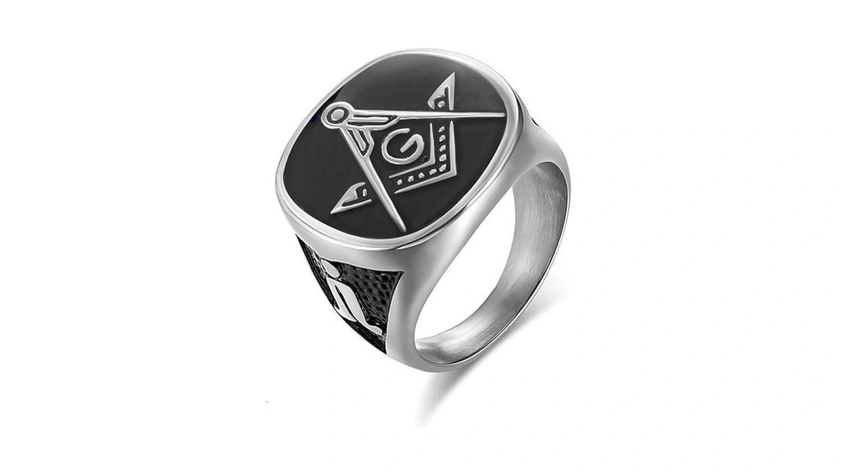 Ylwjsp Freemason Ring Signet Style Stainless Steel... - Coupon