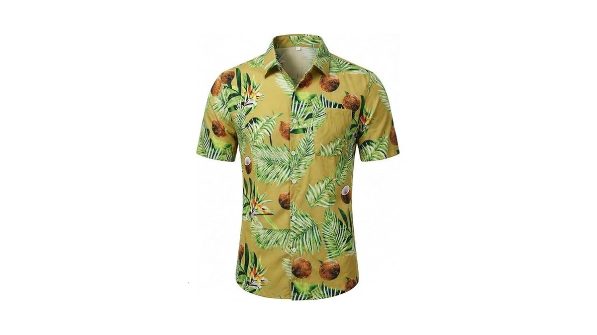 Yarbcen Hawaiian Shirt For Men Tropical Shirts... - Coupon