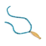 Cufelmu Boho Beach Necklace For Women Blue Crystal... - Coupon