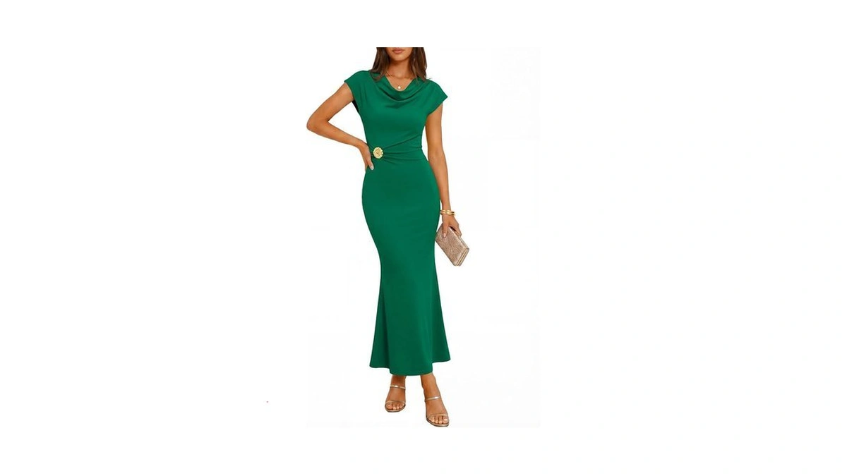 Zesica Women S Summer Cowl Neck Bodycon Dress 2026... - Coupon