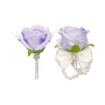 Purple Corsage And Boutonniere Set For Wedding Prom... - Coupon