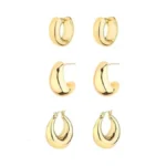Hilxury Gold Chunky Hoop Earrings Set For Women 14k... - Coupon