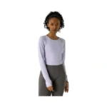Women S Long-sleeve Crop Top - Open Back Tie... - Coupon