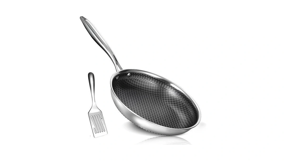Useluck 10 Inch Nonstick Frying Pan Stainless Steel... - Coupon