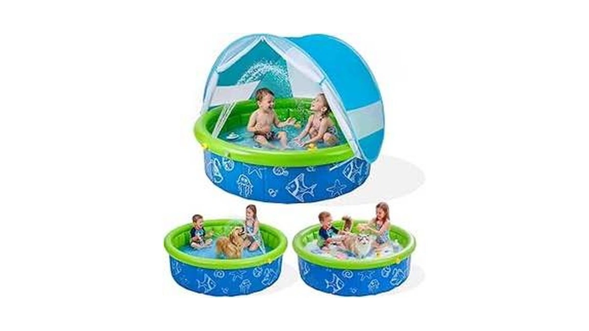Kids Pool For Toddler Foldable Kiddie Pool With... - Coupon