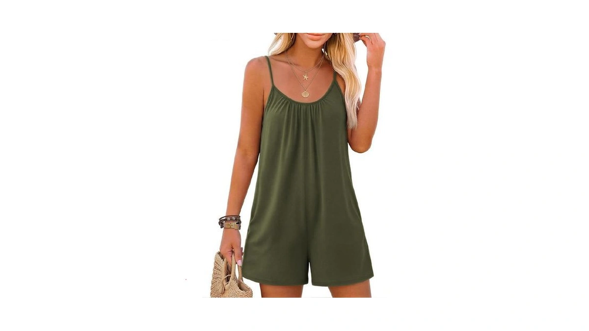 Ekouaer Summer Rompers For Women Boho Beach... - Coupon