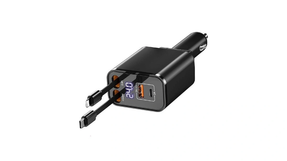 Twyajyj Retractable Car Charger Usb C 4 In 1 87w... - Coupon