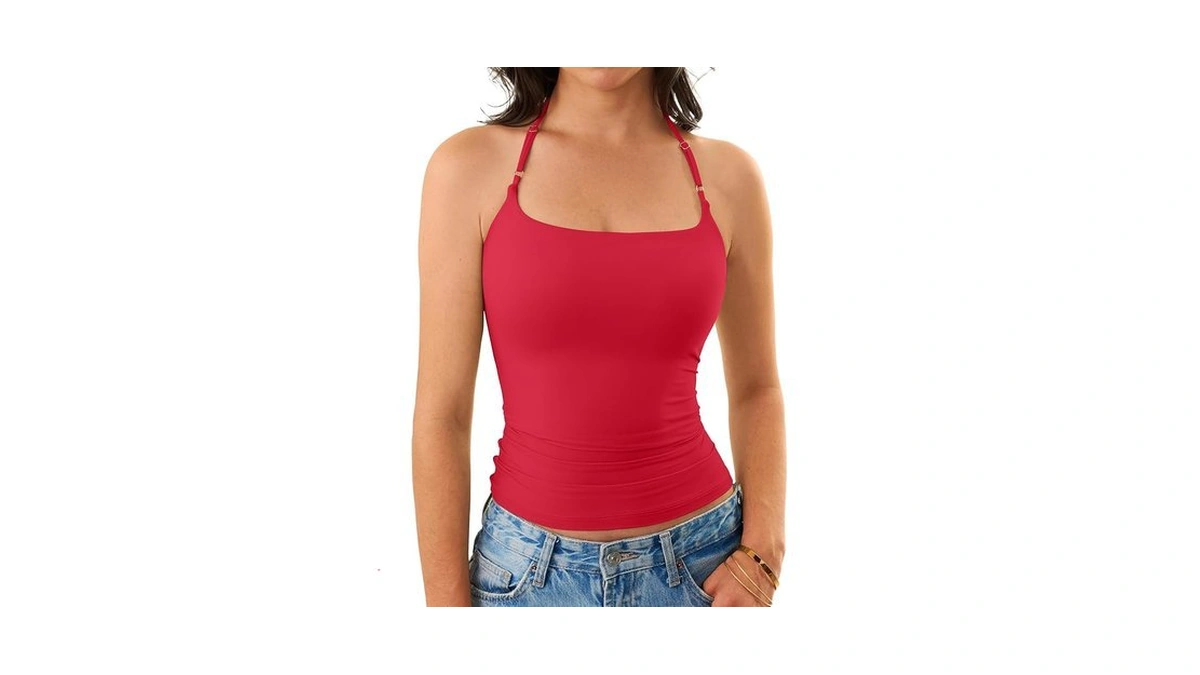 Gkbk Women S Halter Tank Top Backless Double Lined... - Coupon