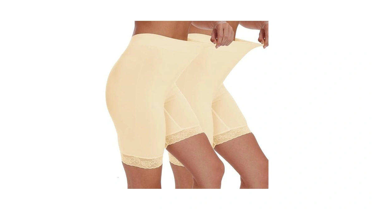 Bathrins Slip Shorts Seamless Smooth Lace Under... - Coupon