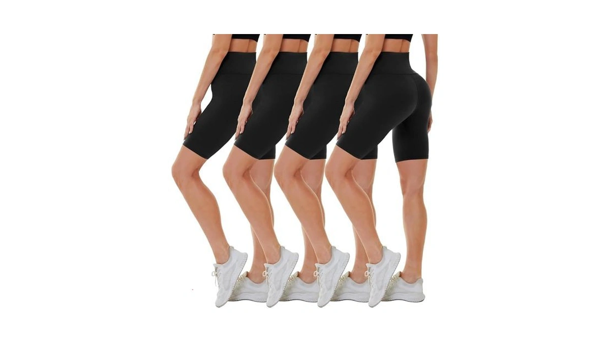 Campsnail 4 Pack Biker Shorts For Women High Waist... - Coupon