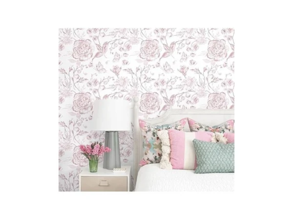 Yasinet Pink Floral Wallpaper Boho Peel And Stick... - Coupon