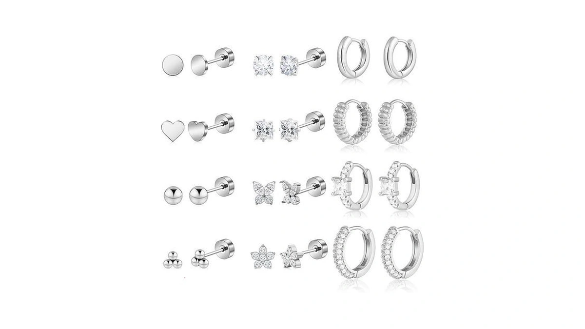 Wgoud 12 Pairs Hypoallergenic Surgical Steel... - Coupon