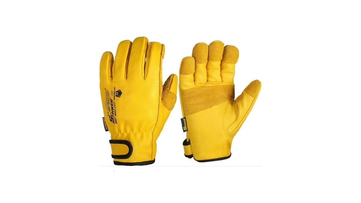 Schwer Ansi A9 Cut Resistant Leather Work Gloves... - Coupon