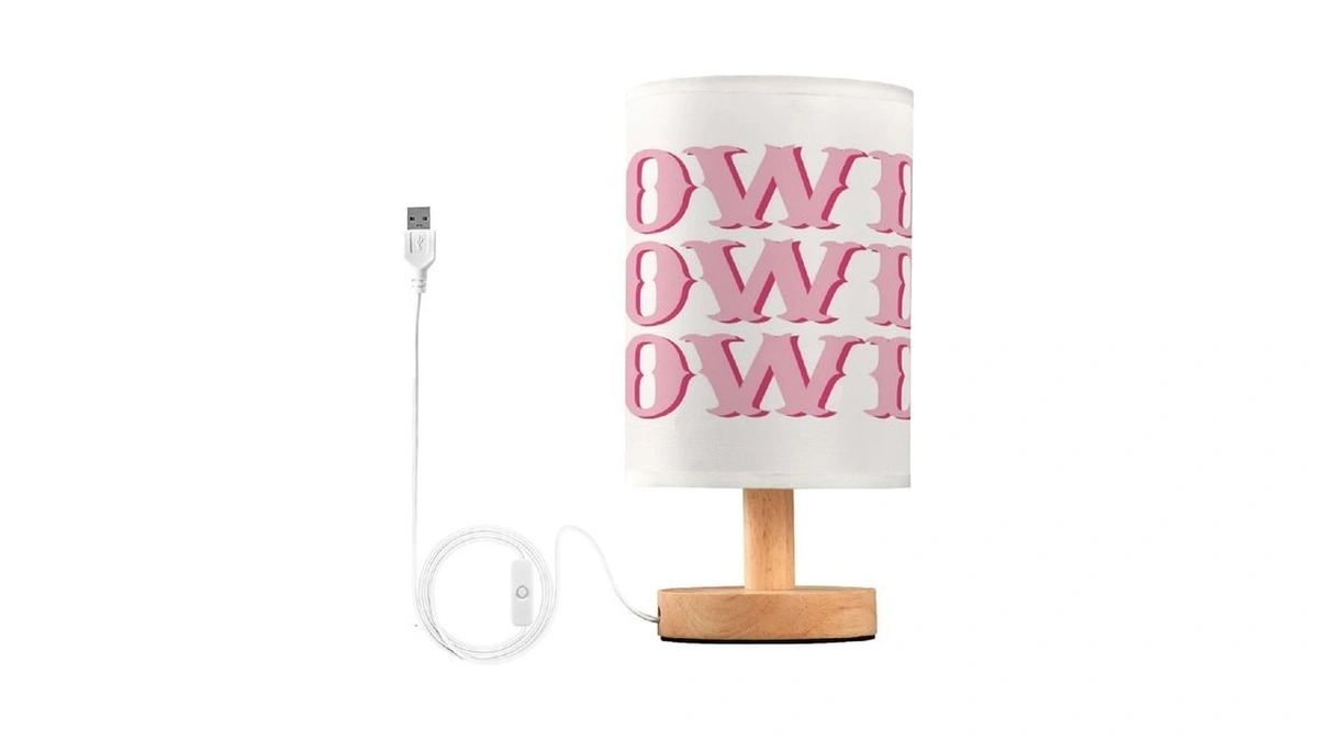 Vigtro Table Lamp With Usb Pink Howdy Bedroom... - Coupon