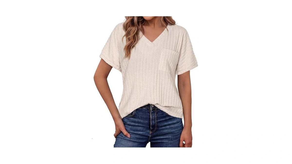 Womens Tops Comfort Short Sleeve Tops Vacation... - Coupon