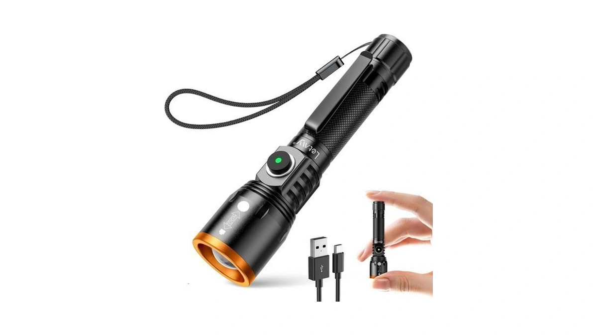 Letmy Small Rechargeable Flashlights Powerful... - Coupon