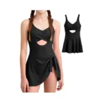 Mfavip Girls One Piece Swimsuits Classic Black Girl... - Coupon