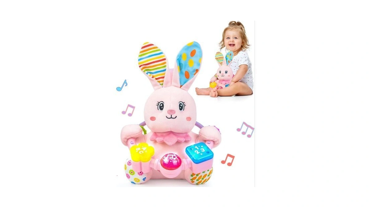 Baby Rabbit Musical Stuffed Animals Toy Infant... - Coupon