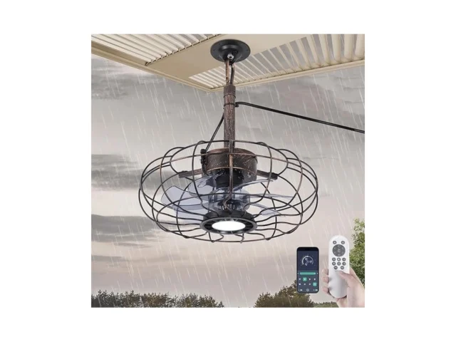 Outdoor Ceiling Fan With Lights 15 Weatherproof… – Coupon