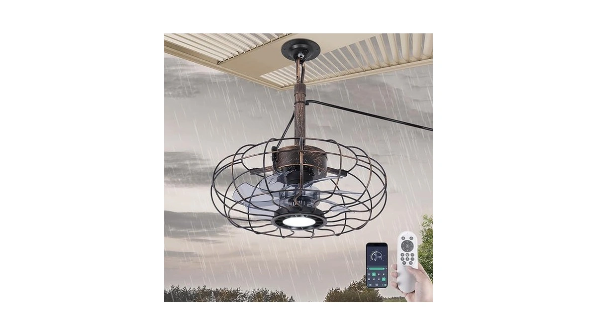 Outdoor Ceiling Fan With Lights 15 Weatherproof... - Coupon