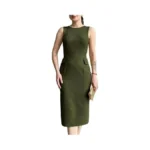 Women S Crew Neck Elegant Sleeveless Midi Bodycon... - Coupon