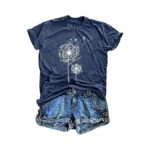 Women Dandelion Shirts Cute Dandelion Print Graphic... - Coupon
