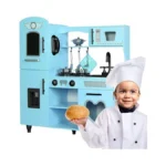 Taohfe Toy Kitchen Blue Kids Kitchen Playset For... - Coupon