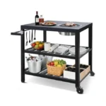 Outspurge Outdoor Grill Cart With Grill Kit Movable... - Coupon