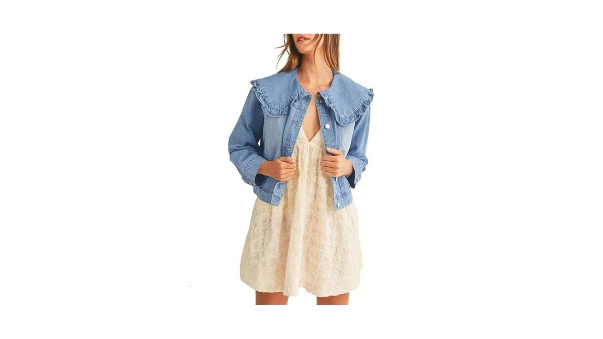 Tankaneo Takaneo Womens Denim Jacket Peter Pan... - Coupon