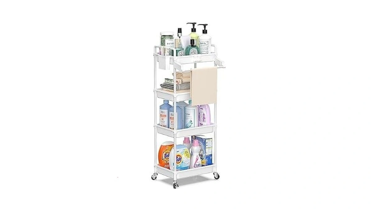 Spacekeeper Rolling Storage Cart 4-tier Bathroom... - Coupon