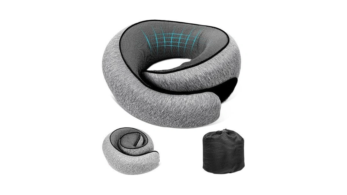 Gongpath Travel Neck Pillow For Airplane Memory... - Coupon