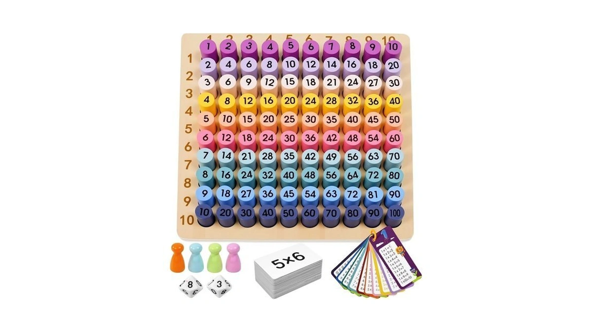 Buzifu Wooden Montessori Multiplication Board Game... - Coupon