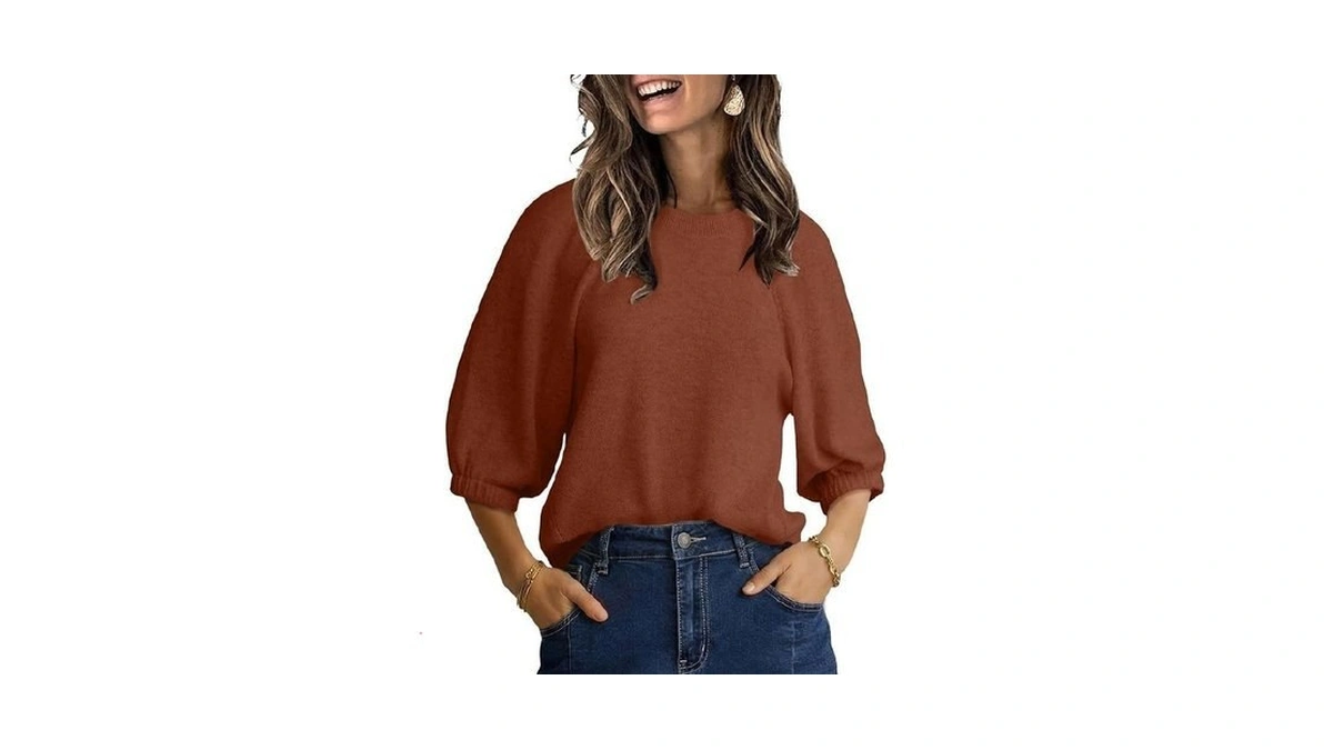 Unclecat Women S Puff Short Sleeve Sweater Summer... - Coupon