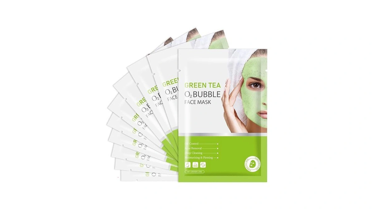 Irev 10 Pack Green Tea O2 Bubble Face Masks Sheet... - Coupon