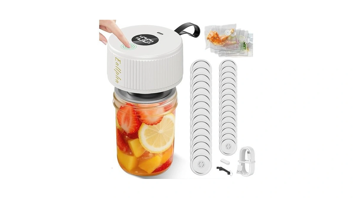 Electric Mason Jar Vacuum Sealer Kit Automatic Jar... - Coupon