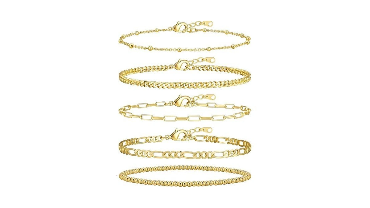 Adoyi Gold Bracelets For Women 14k Gold Plated... - Coupon