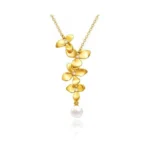 Cicy Bell Floral Pendant Necklace For Women Trendy... - Coupon