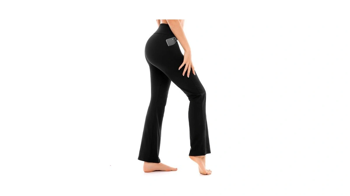Walifrey Flare Leggings With Pocket For Women High... - Coupon