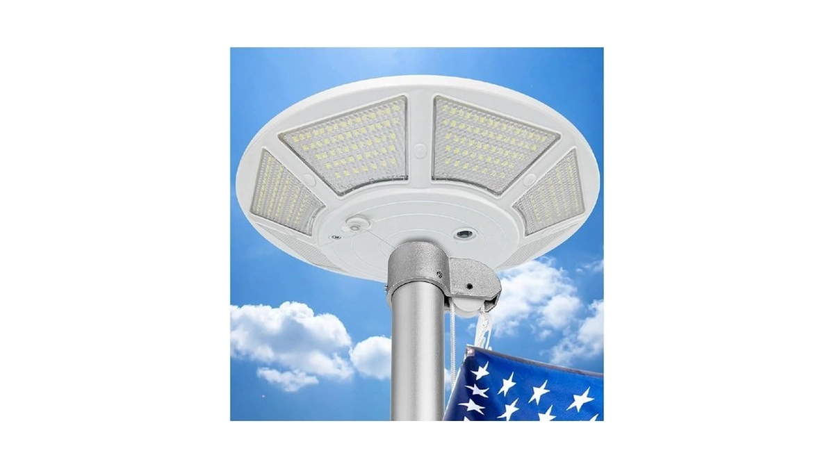 Rayslit Solar Flag Pole Light Solar Dc Backup 440... - Coupon