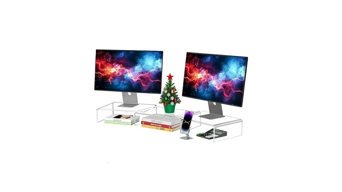 X-cosrack Clear Acrylic Monitor Stand Riser 3... - Coupon