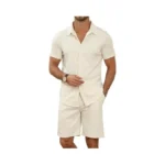 Mlanm Men S 2 Piece Outfit Summer Short Sleeve... - Coupon