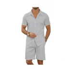 Mlanm Men S 2 Piece Outfit Summer Short Sleeve... - Coupon
