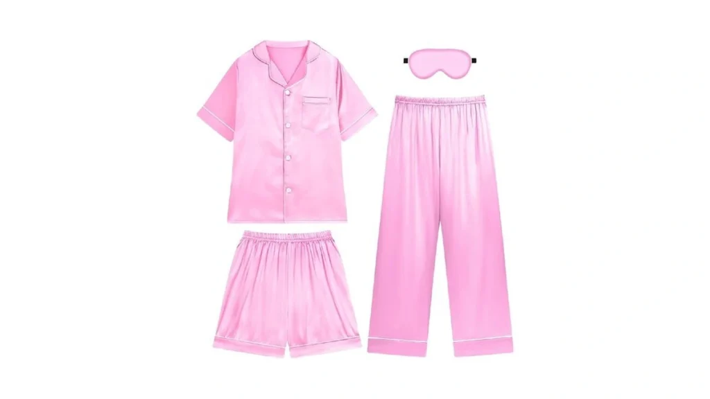 Weixinbuy Girls Pajama Set Silk Satin Pajamas For... - Coupon