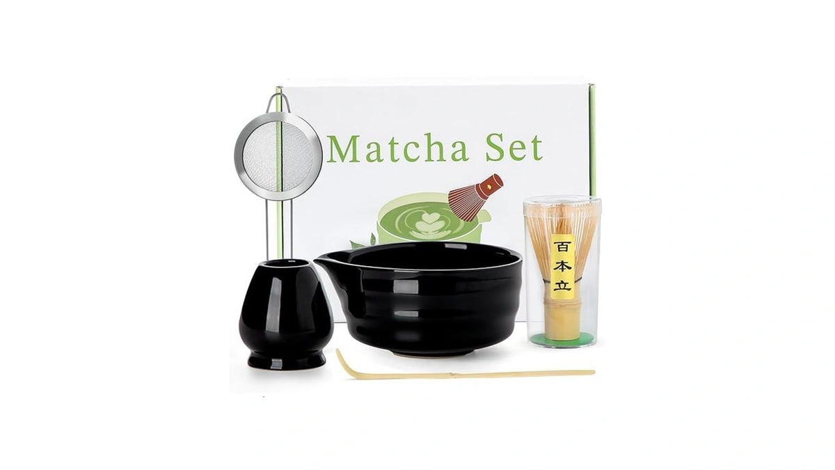 Black Matcha Whisk Set - 5pcs Matcha Set Includes... - Coupon