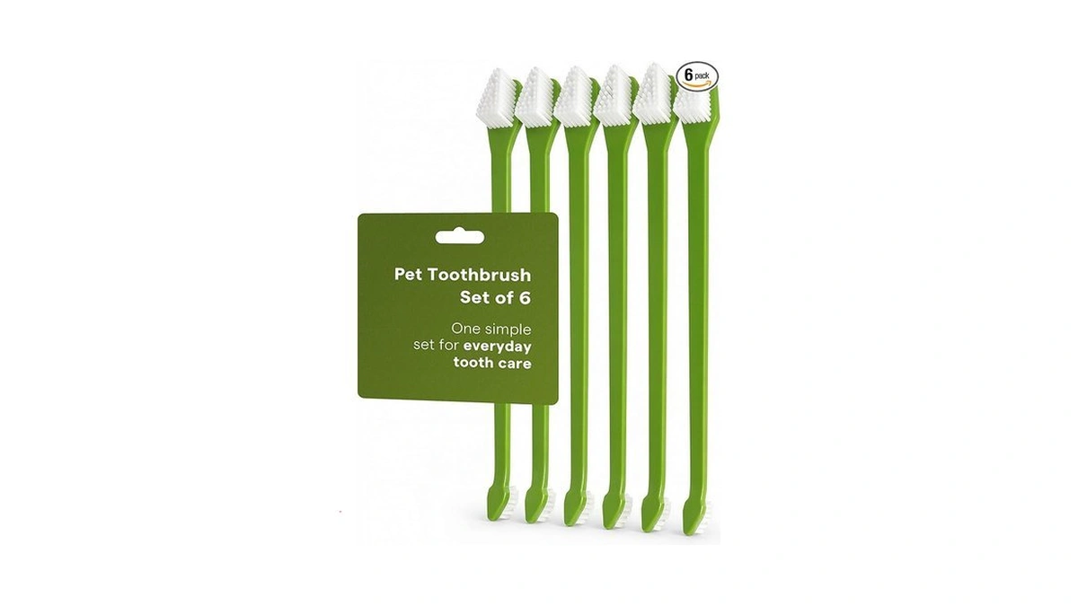 Pet Toothbrush Set Of 6 For Dogs Cats - Dual-head... - Coupon
