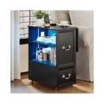 Dystler Side Table With Charging Station And Led... - Coupon