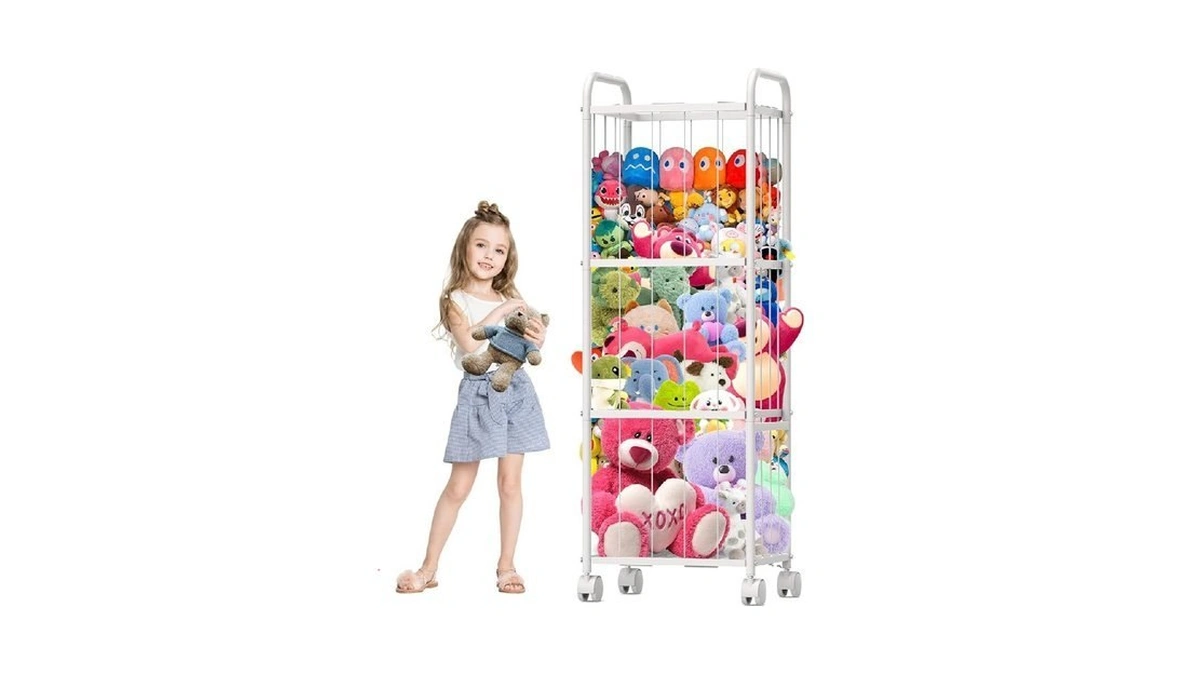 Stuffed Animal Storage Metal Tube Toy Storage... - Coupon