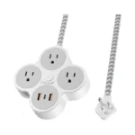 6-in-1 Wall Mount Power Strip With 3 Ac Outlets 2... - Coupon