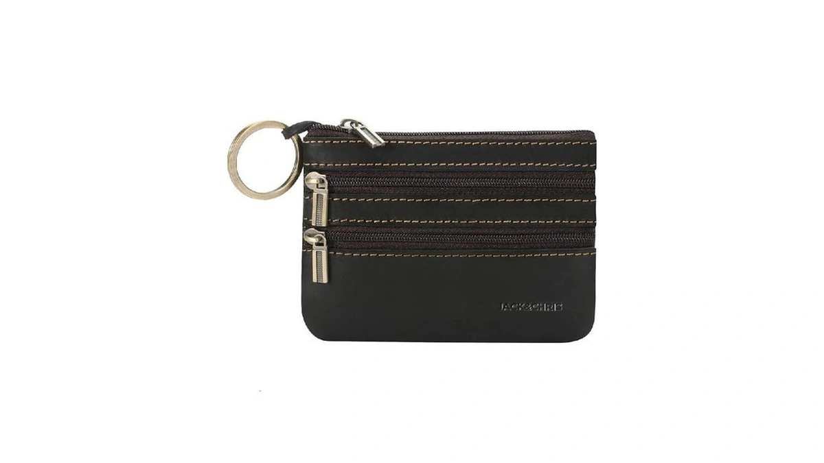 Jack Chris Coin Purse Pouch For Men Genuine Leather... - Coupon