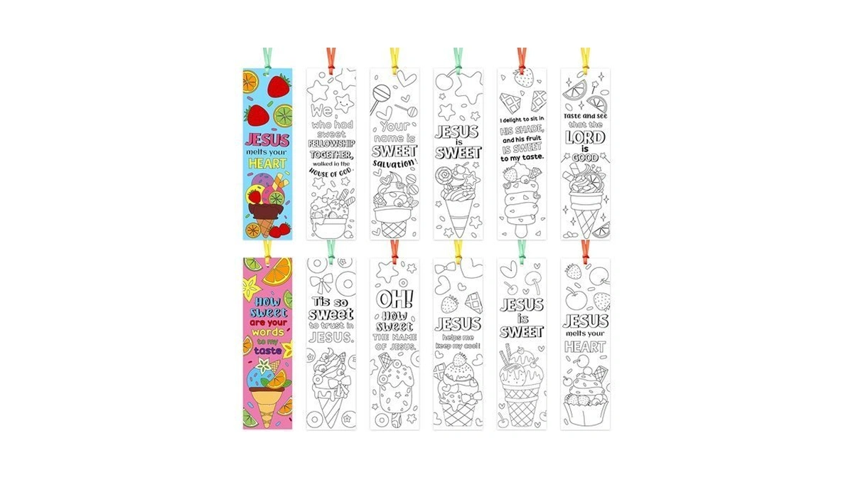 Ice Cream Color Your Own Bookmarks For Kids -120pcs... - Coupon
